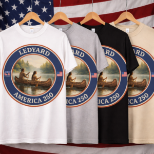 America 250 Ledyard T-shirt canoe